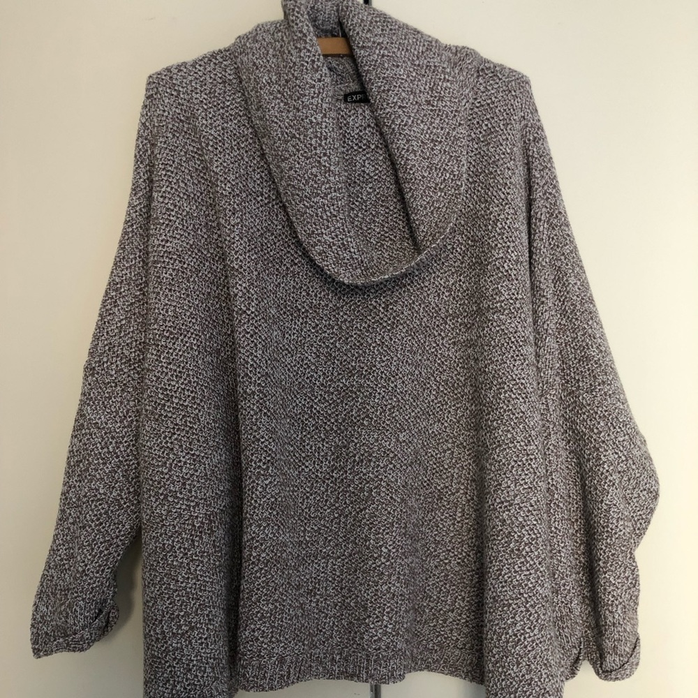 Oversized cowl neck sweater